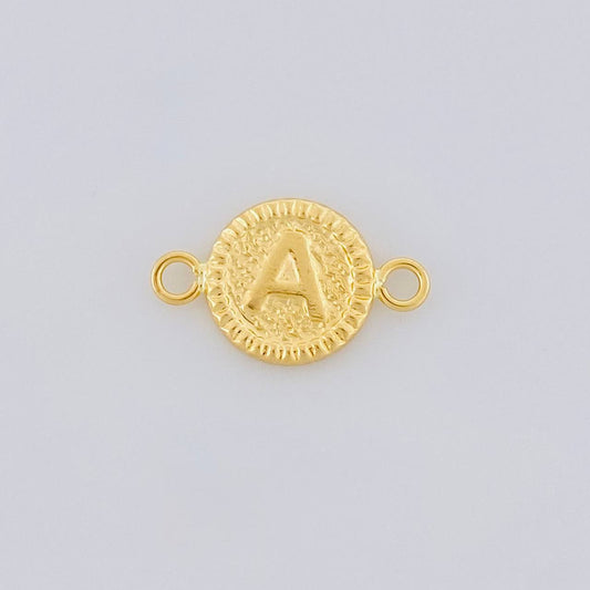 Herraje Letra A Marco Bordeado 0.55g / 3/4 in Oro Amarillo 18K