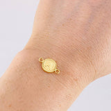 Herraje Letra A Marco Bordeado 0.55g / 3/4 in Oro Amarillo 18K