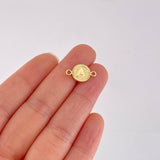 Herraje Letra A Marco Bordeado 0.55g / 3/4 in Oro Amarillo 18K