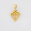 Pendant Diamond Silhouette 0.6gr / 1.5cm / Smooth Yellow Gold