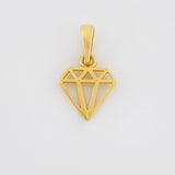 Pendant Diamond Silhouette 0.6gr / 1.5cm / Smooth Yellow Gold