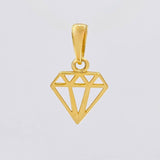 Pendant Diamond Silhouette 0.6gr / 1.5cm / Smooth Yellow Gold