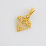 Pendant Diamond Silhouette 0.6gr / 1.5cm / Smooth Yellow Gold