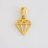 Pendant Diamond Silhouette 0.6gr / 1.5cm / Smooth Yellow Gold