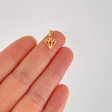 Pendant Diamond Silhouette 0.6gr / 1.5cm / Smooth Yellow Gold