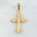 Dije Cruz Cristo 1.4gr / 3.6cm / Tres Puntas Oro Amarillo 18K
