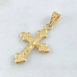 Pendant Cross Christ 1.35gr / 1.4in / Three Points 18K Gold