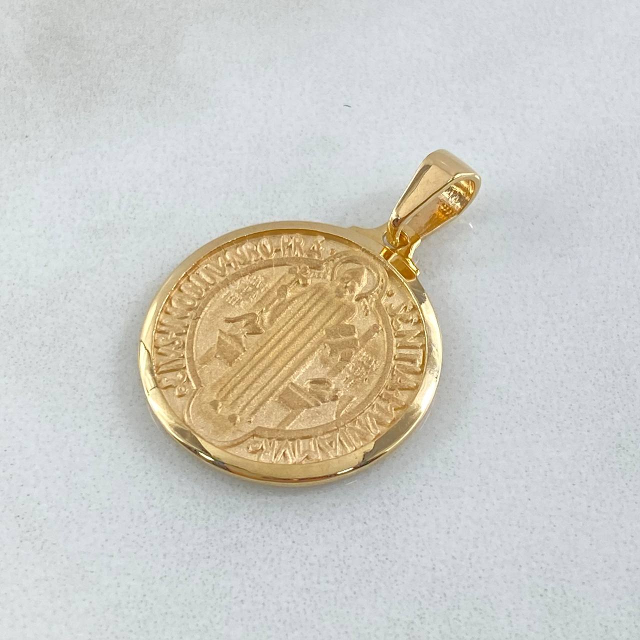 Dije San Benito 5gr / 3.1cm-Mate Oro Amarillo 18K