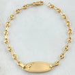 Baby Bracelet Oval Plate Footprint 1.95gr / 5.9in / 18K Gold