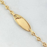 Baby Bracelet GC Oval Plate Foot 1.95gr / 6.1in / 18K Gold ©