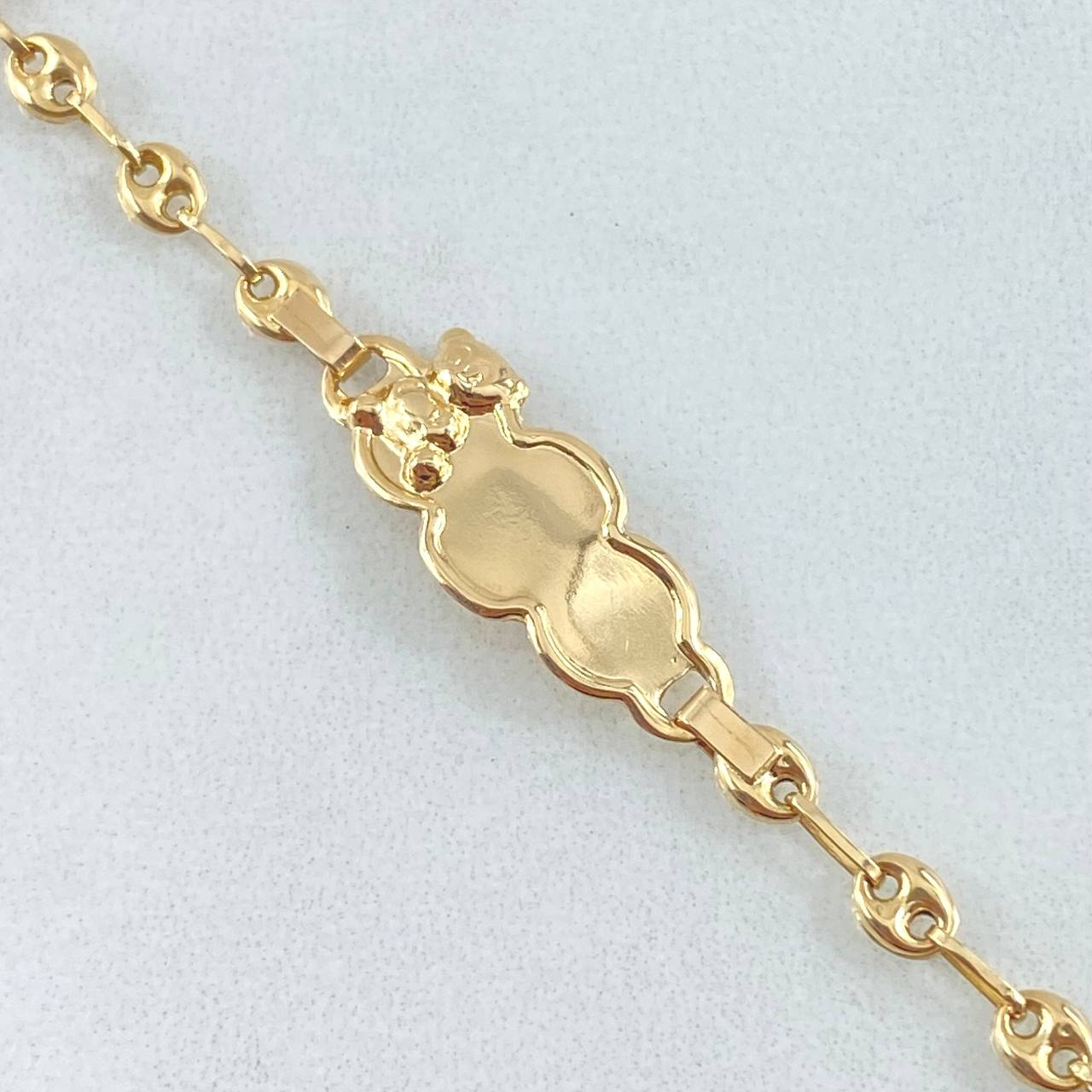 Baby Bracelet Cloud Bear Plate 1.95gr / 5.9in / 18K Gold