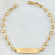 Baby Bracelet Rectangular Plate 1.95gr / 5.9in / 18K Gold