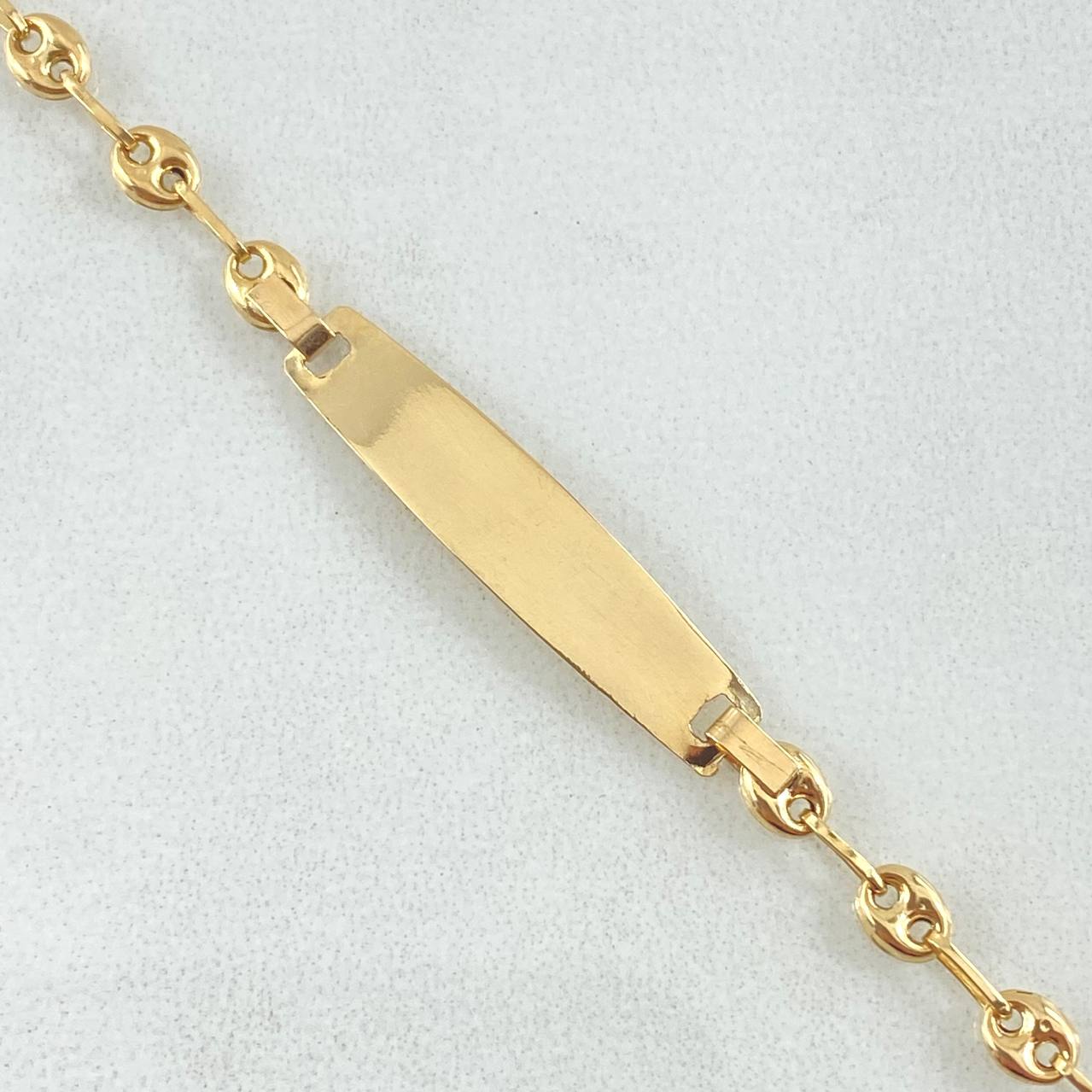 Baby Bracelet Rectangular Plate 1.95gr / 5.9in / 18K Gold