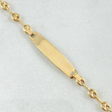 Baby Bracelet Rectangular Plate 1.95gr / 5.9in / 18K Gold