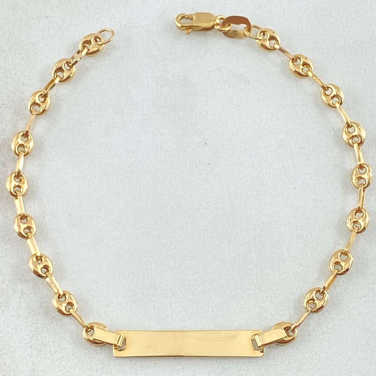 Baby Bracelet Rectangular Plate 1.85gr / 5.9in / 18K Gold