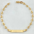 Baby Bracelet Rectangular Plate 1.85gr / 5.9in / 18K Gold