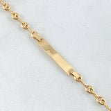 Baby Bracelet Rectangular Plate 1.85gr / 5.9in / 18K Gold
