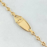 Baby Bracelet GC Oval Plate Divine Child 2gr / 6.1in / 18K Gold ©