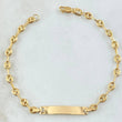 Baby Bracelet GC Rectangular Plate 1.85gr / 6.1in / 18K Gold ©