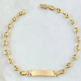 Pulso Bebé GC Placa Rectangular 1.85gr / 6 in / Oro Amarillo 18K *