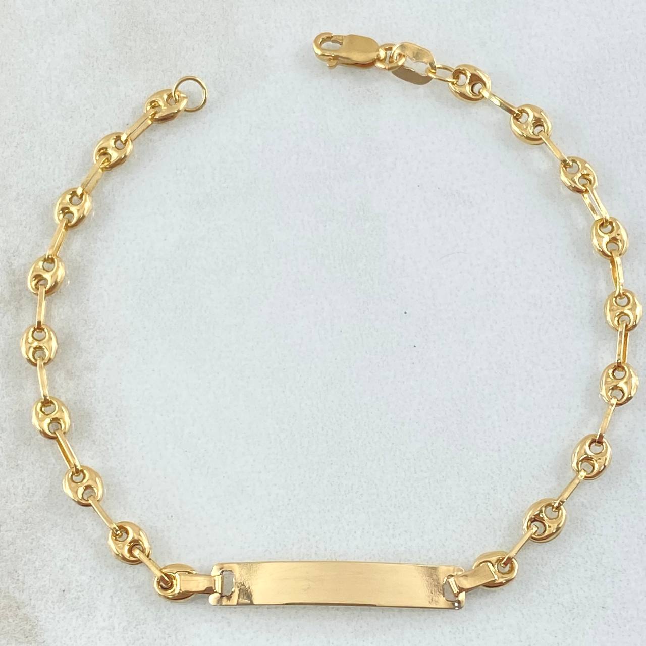 Pulso Bebé GC Placa Rectangular 1.8gr / 6 in / Oro Amarillo 18K *
