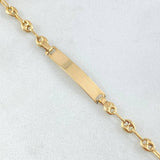 Baby Bracelet GC Rectangular Plate 1.85gr / 6.1in / 18K Gold ©