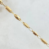 Rustic Cylinder Chain 8.8gr / 25.6in / 18K Gold ©