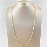 Rustic Cylinder Chain 8.8gr / 25.6in / 18K Gold ©