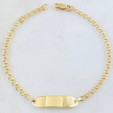 Baby Bracelet Curved Rectangular Plate 1.55gr / 6.3in / 18K Gold