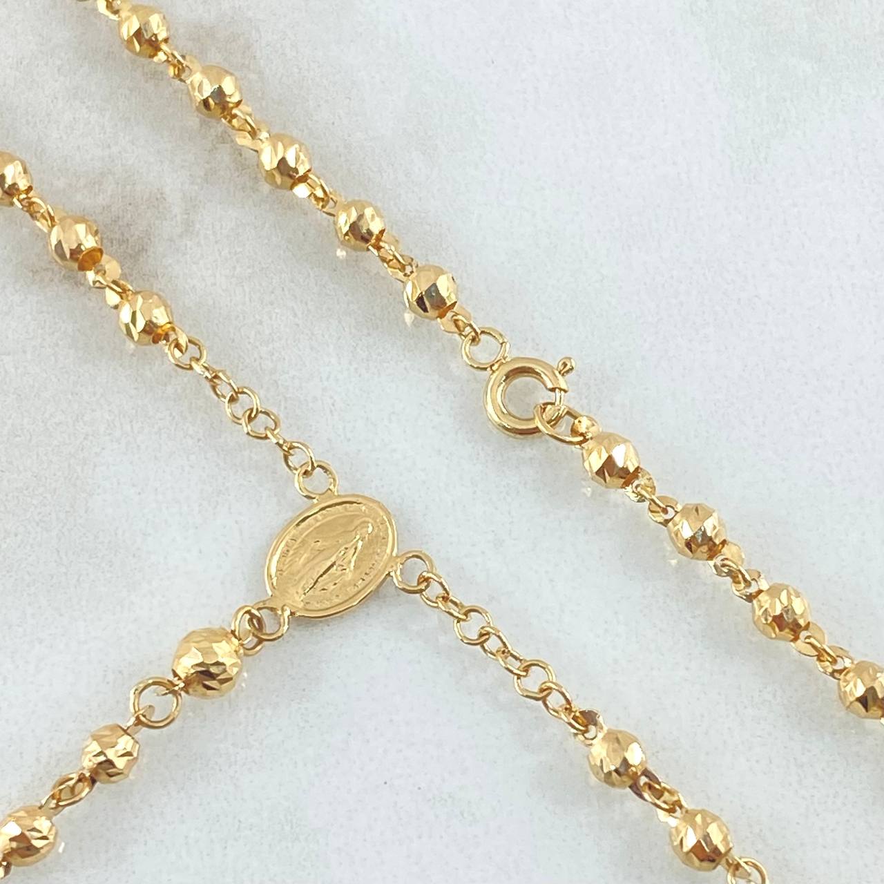 Latin Cross Rosary Miraculous 7.95gr / 21.7in / 18K Gold