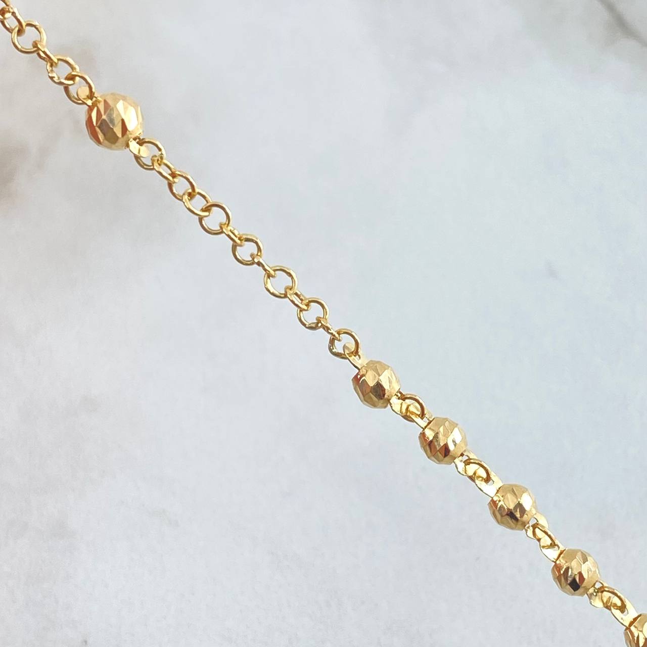 Latin Cross Rosary Miraculous 7.95gr / 21.7in / 18K Gold