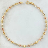 Bracelet GC 2.7gr / 7.1in / Three 18K Golds ©