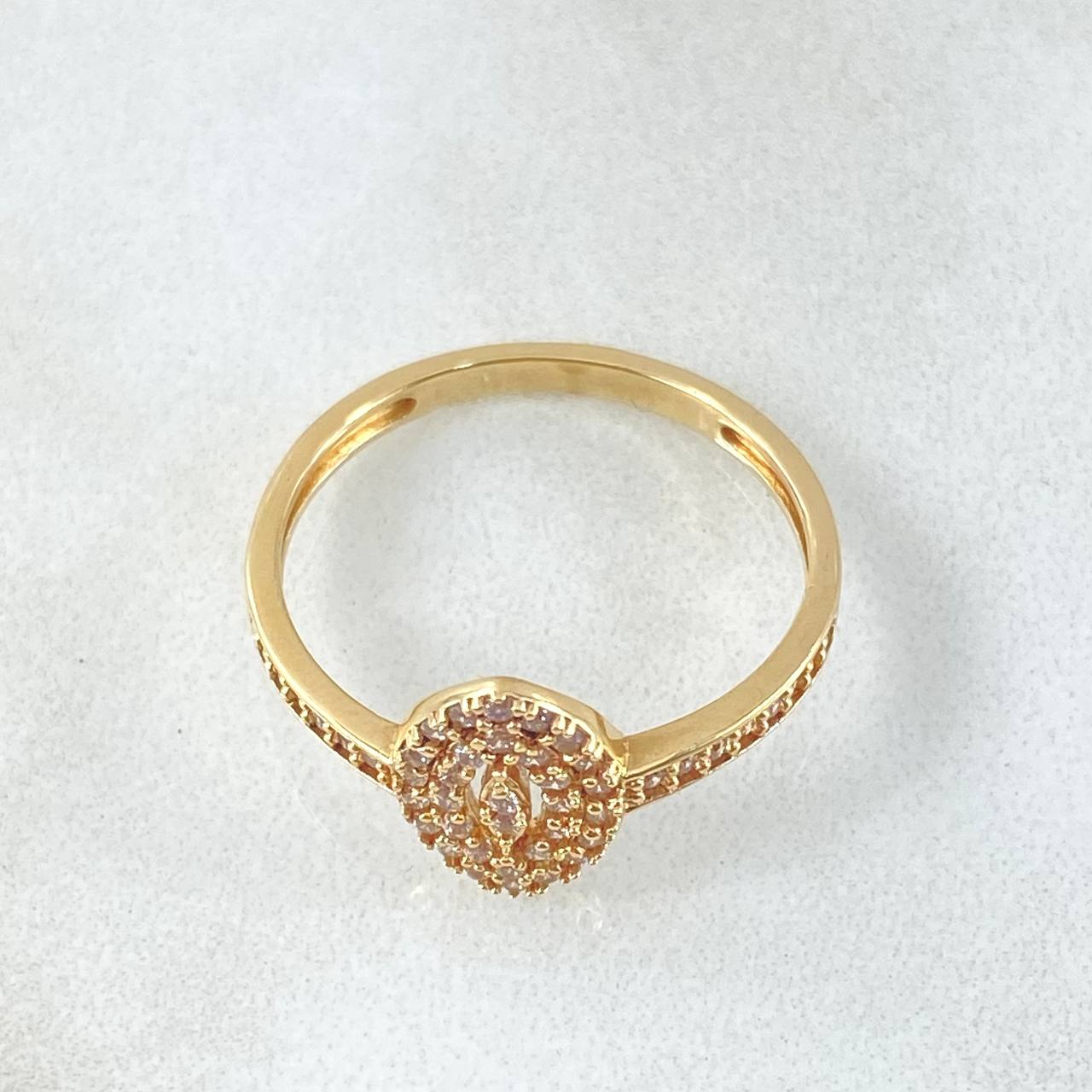 Oval Ogive Ring 2.15gr / Size 7 1/4 / 18K Gold ©