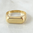 Smooth Rectangle Ring 3.75gr / Size 9 3/4 / 18K Gold ©