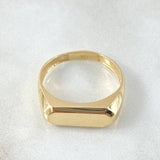 Smooth Rectangle Ring 3.75gr / Size 9 3/4 / 18K Gold ©