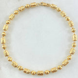 Military Cylinder Bracelet 5.2gr / 8.1in / 18K Gold