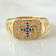 Cross Signet Ring 4.7gr / Size 9 1/4 / 18K Gold