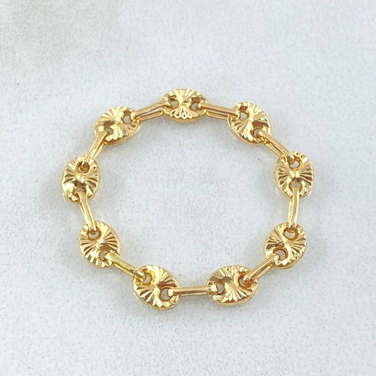 Anillo Gc Diamantado 0.75gr / T7 / 3.4mm Oro Amarillo 18K ©