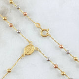 Miraculous Virgin Rosary 3.3 g / 17 3/4 in / 2.25 mm Three 18K Golds