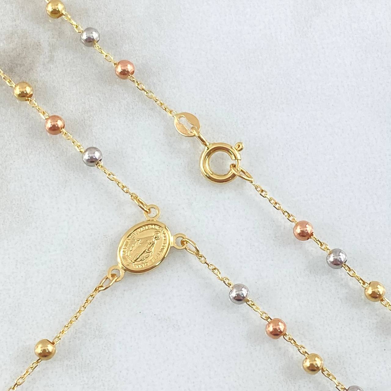 Rosario Virgen Milagrosa 3.25 g / 17 3/4 in / 2.25 mm Tres Oros 18K