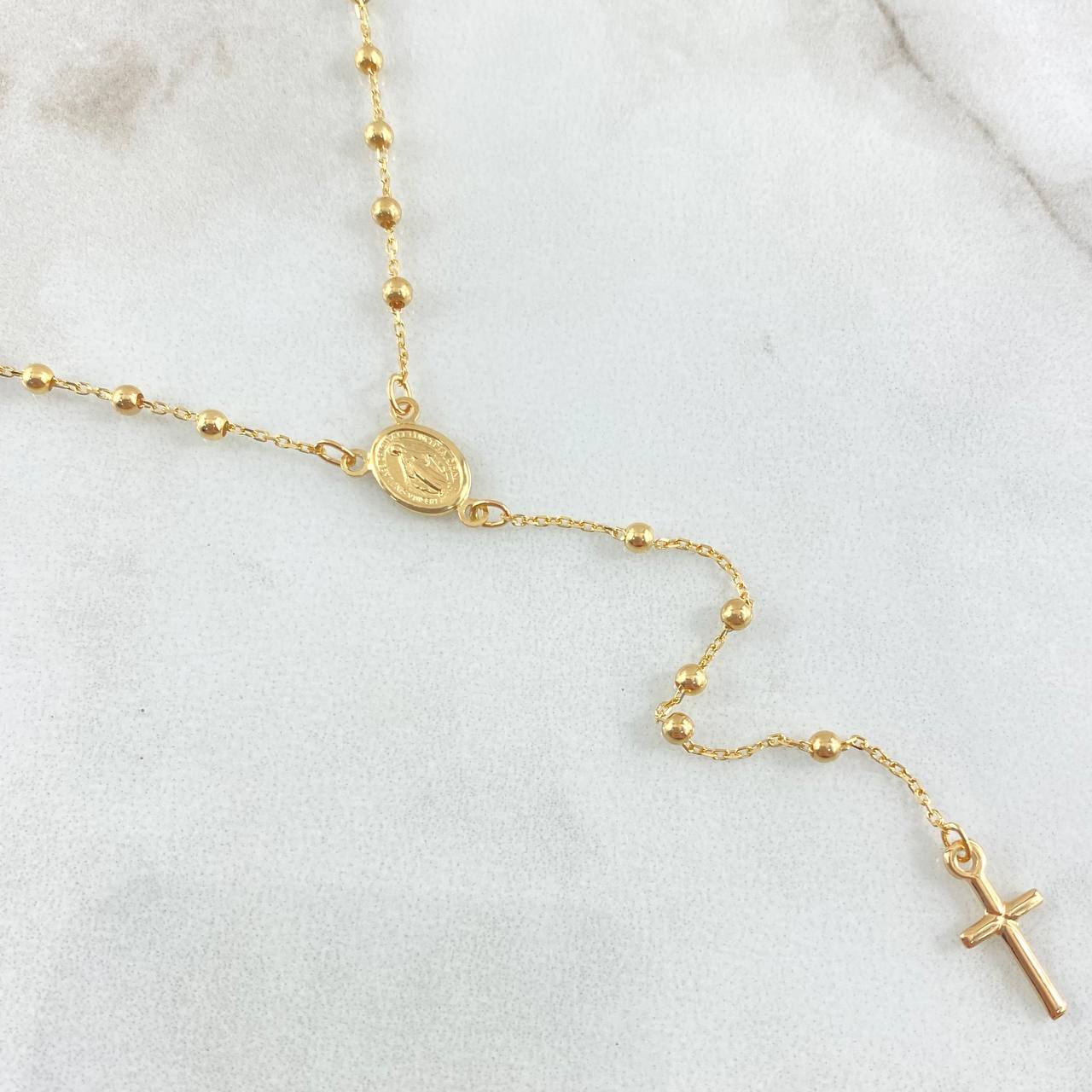 Miraculous Virgin Rosary 3.2gr / 17.7in / 18K Gold +4$