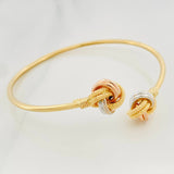 Bracelet Hoop Knot 4.7 g / 7 1/4 in / 2.16 mm Three Golds 18K
