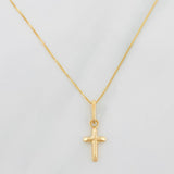 Set Cadena Veneciana + Dije Cruz / 1.4 g / 18 in Oro Amarillo 18K