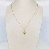 Set Cadena Veneciana + Dije Mapa Esmeralda 05Pts / 1.5 g / 19 3/4 in Oro Amarillo 18K