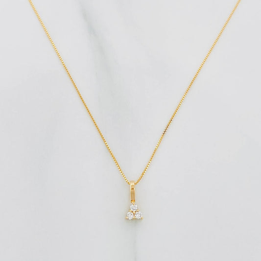 Venetian Chain Set + Clover Pendant Diamonds 06Pts / 1.2 g / 17 3/4 in 18K Yellow Gold