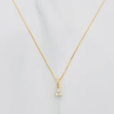 Set Cadena Veneciana + Dije Trebol Diamantes 06Pts / 1.2 g / 17 3/4 in Oro Amarillo 18K