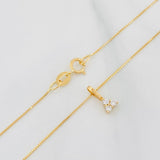 Set Cadena Veneciana + Dije Trebol Diamantes 06Pts / 1.2 g / 17 3/4 in Oro Amarillo 18K