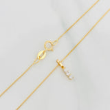 Set Cadena Veneciana + Dije Trio Lineal Diamantes 06Pts / 1.3 g / 17 3/4 in Oro Amarillo 18K