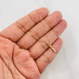 Set Cadena Veneciana + Dije Trio Lineal Diamantes 06Pts / 1.3 g / 17 3/4 in Oro Amarillo 18K