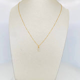 Set Cadena Veneciana + Dije Trio Lineal Diamantes 06Pts / 1.3 g / 17 3/4 in Oro Amarillo 18K
